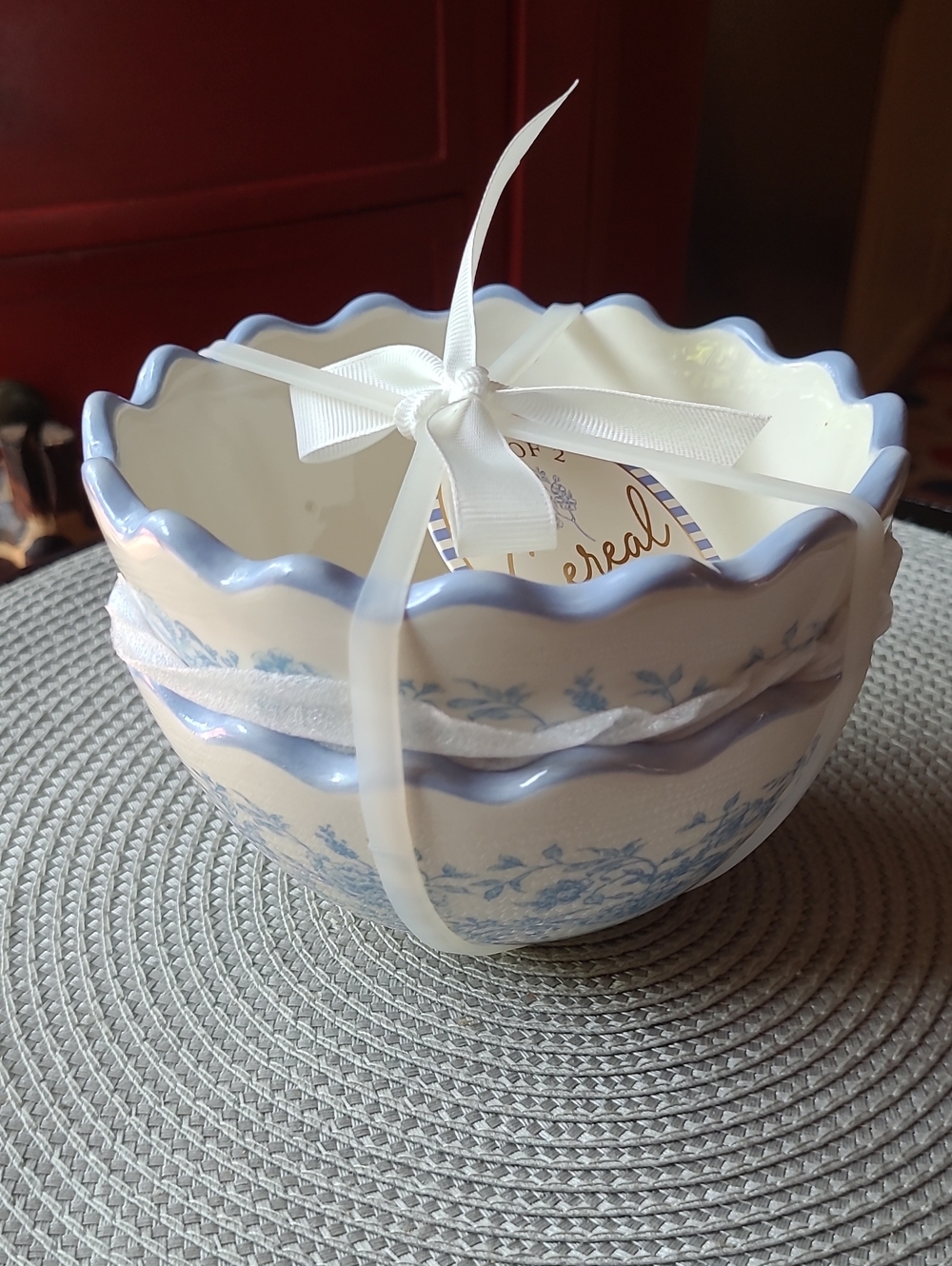 Scalloped Floral Cereal Bowls